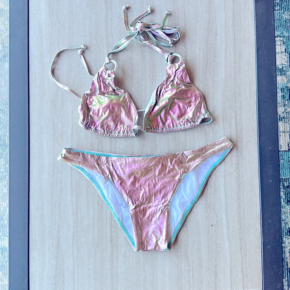 SAUVAGE CALIFORNIA NWOT - chrome//iridescent bikini
